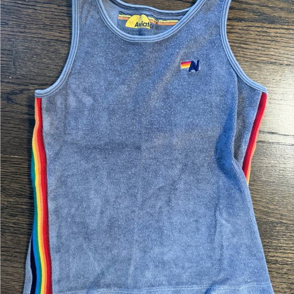 Aviator Nation Terry Cloth Gray Tank - Picture 1 of 1